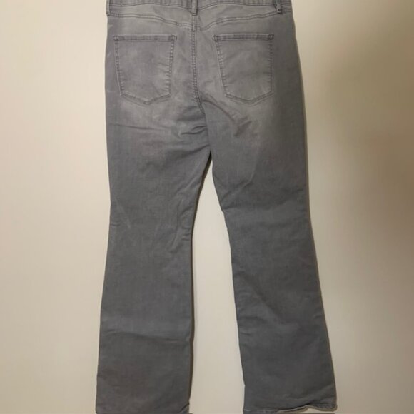 WHBM Women's Slim Boot Faded Gray Muted Black Stretch Denim Jeans - Size 14 - Picture 4 of 6